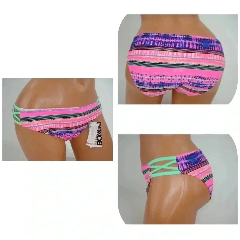 🆕Bongo Multi-Colored Stripped Bikini Bottom XL🆕
